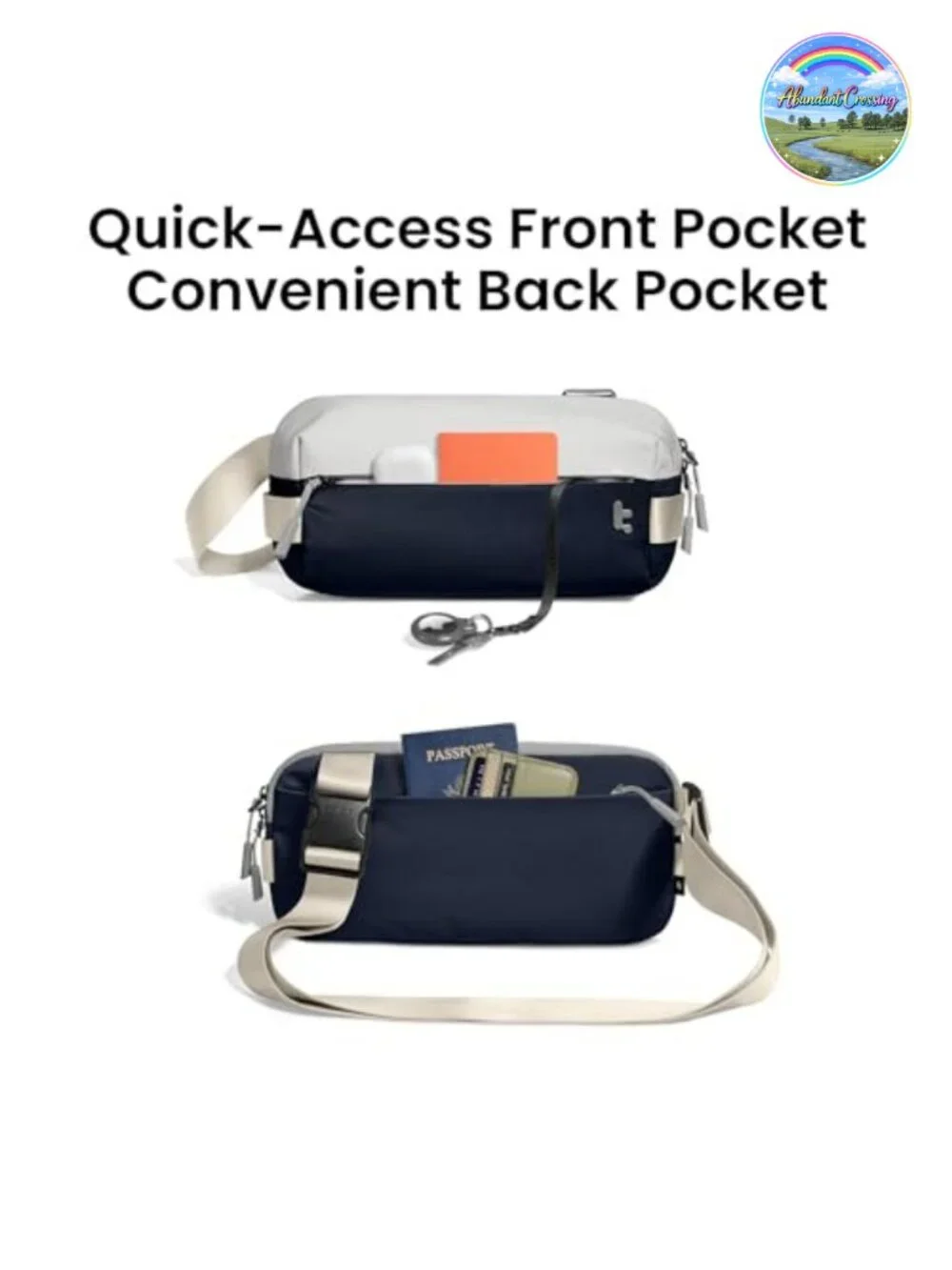 Compact EDC Sling Bag 840D Recycled Polyester Crossbody Chest Shoulder Pack for